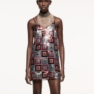 Zara sequin mini dress